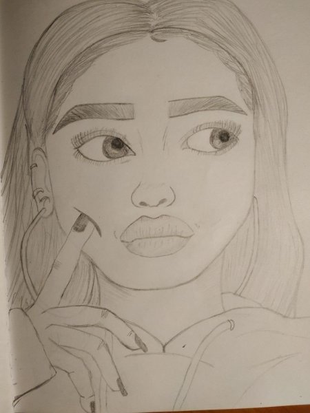 Дарья Зотеева инстасамка портрет карандашом