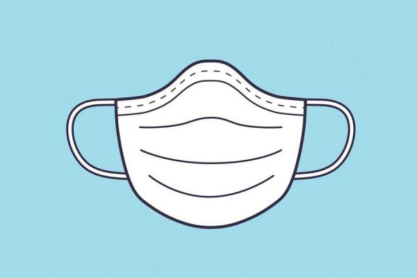 Раскраска маска медицинская