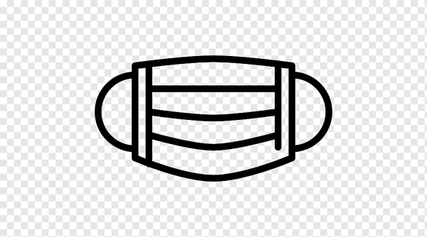 Марлевая маска на белом фоне