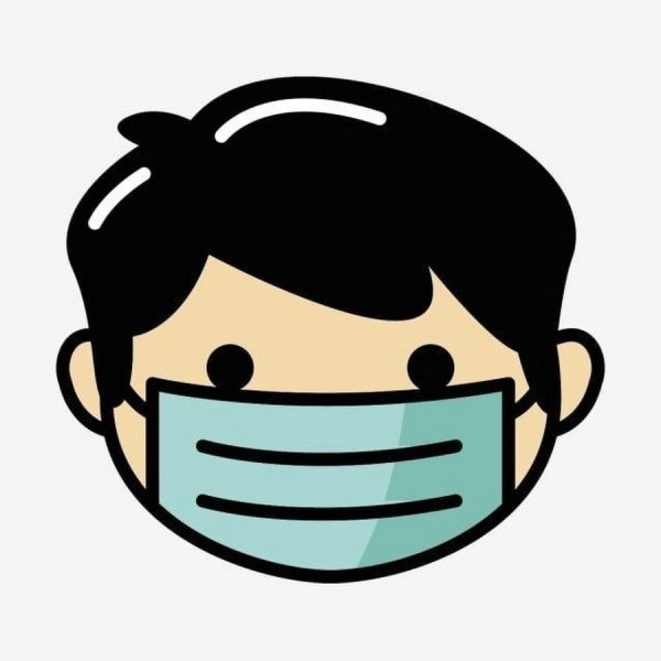 Раскраска маска медицинская