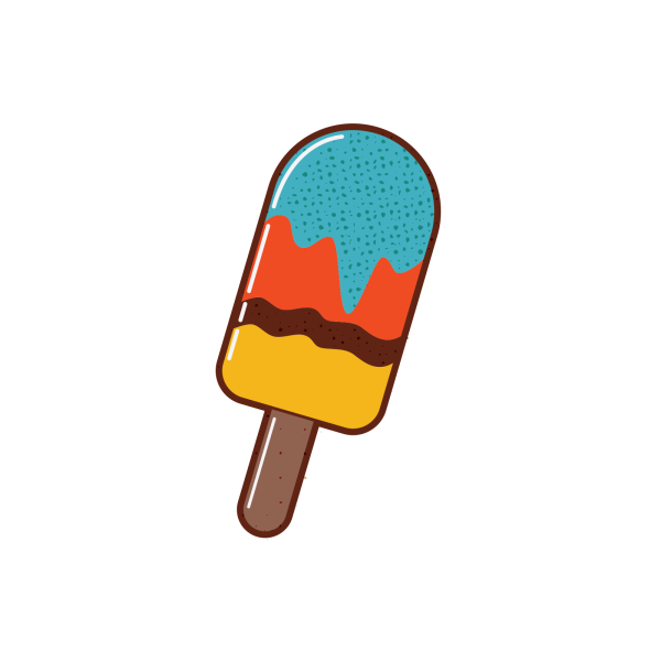 Нарисовать мороженое на палочке