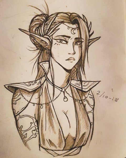 Эльфы акварелью