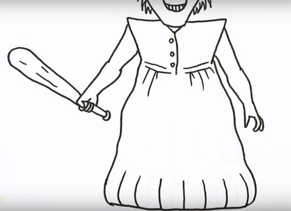 Бабка ГРЕННИ раскраска