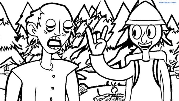 Страшные раскраски