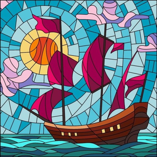 Рисование в стиле мозаики