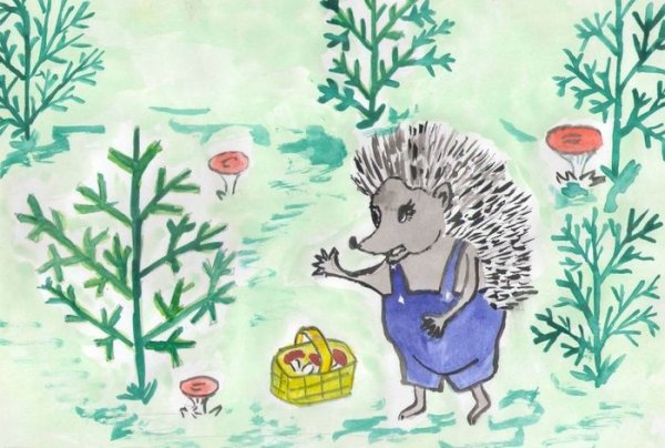 Иллюстрация к произведению Маршака Кошкин дом