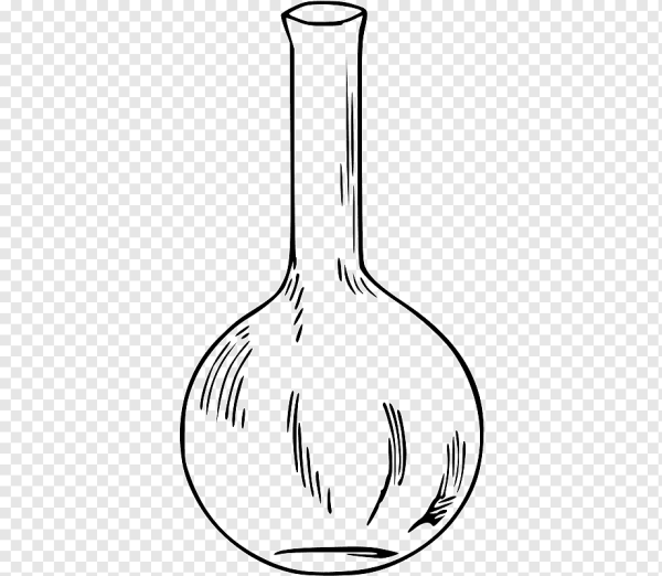 Круглодонная колба без фона