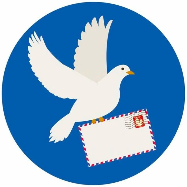 Голубь с письмом в клюве