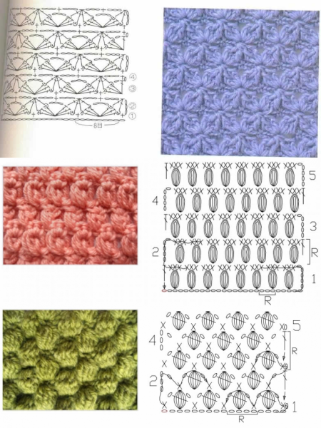 Плотная вязка крючком схемы