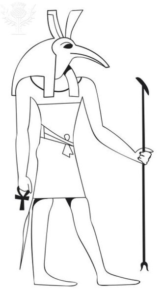Себек Бог Египта раскраска