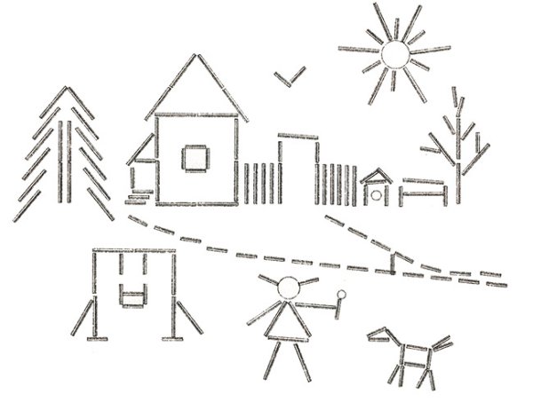 Конструируем из счетных палочек