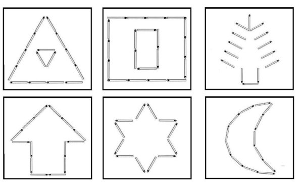 Фигуры из счетных палочек