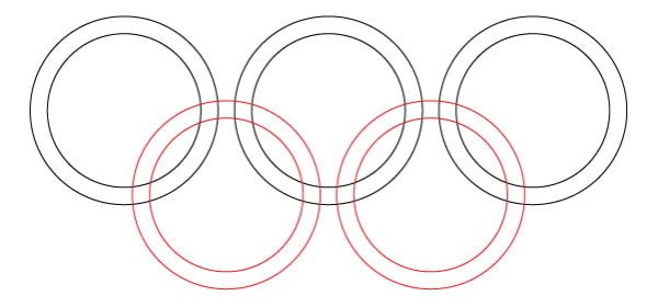 Олимпийские кольца раскраска