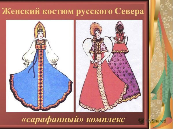 Русский народный костюм женский рисунок