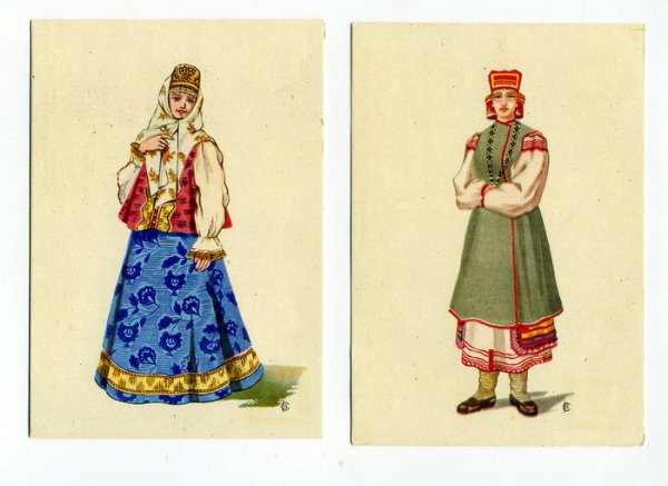 Русский костюм иллюстрация