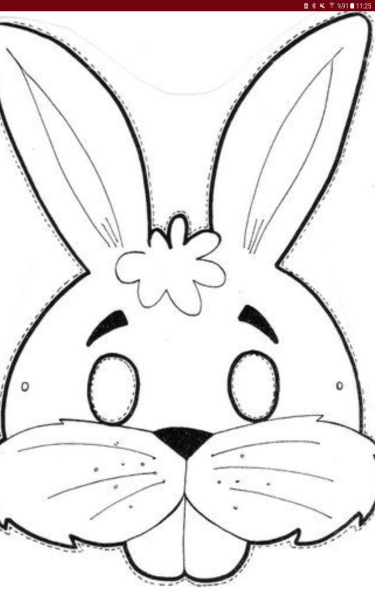 Голова зайца раскраска