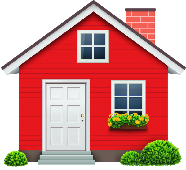 Домик на белом фоне