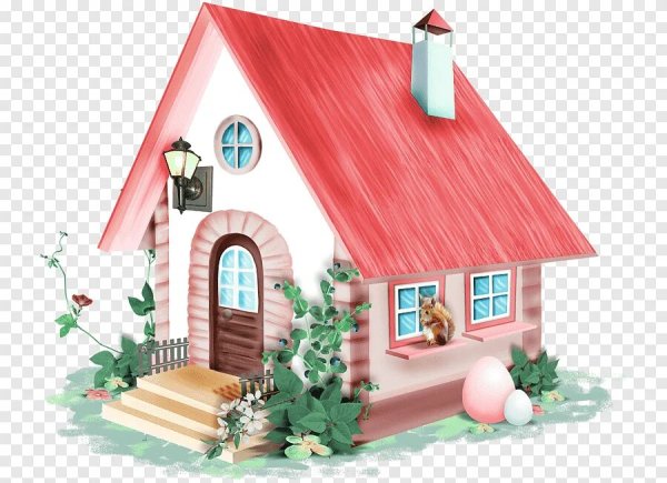 Домик на прозрачном фоне