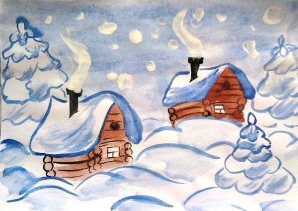 Рисование Зимушка зима