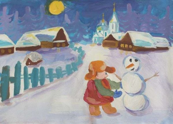 Встреча зимы иллюстрация