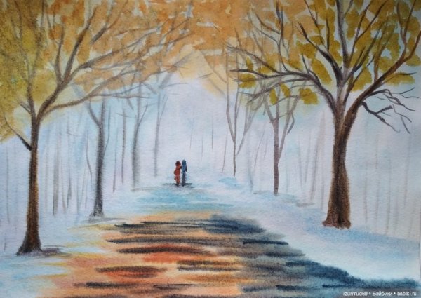 Рисунок встреча зимы