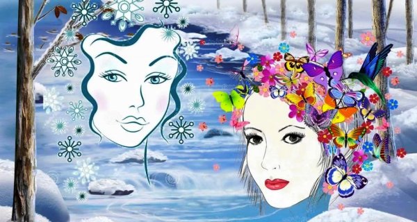 Первый снег рисунок