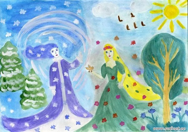 Зима рисунок