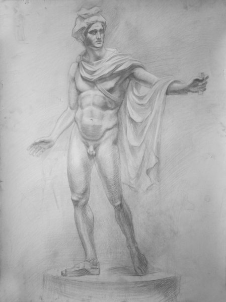 Гипсовая голова Аполлона Академический