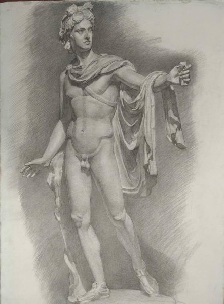 Аполлон Бельведерский гипсовая голова