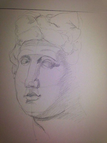 Аполлон Бельведерский голова гипс