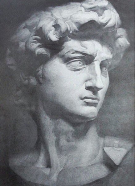 Аполлон Бельведерский голова гипс