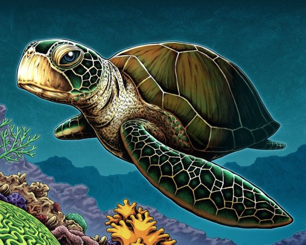 Черепаха арт