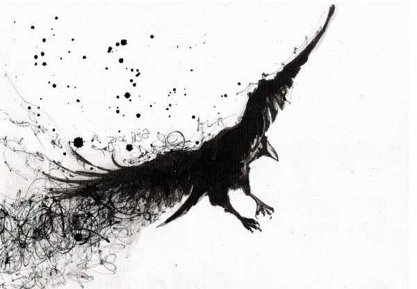 Ворон чернилами