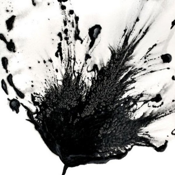 Черно белая акварель