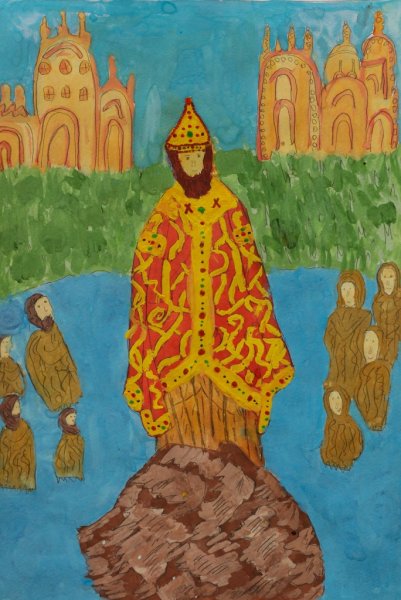 Крещение Руси князем Владимиром рисунок