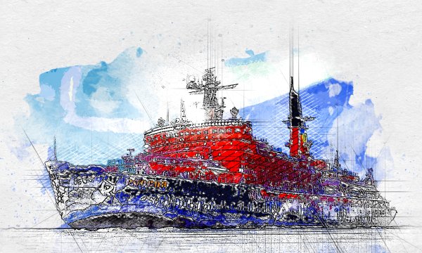 Гравюра ледокол