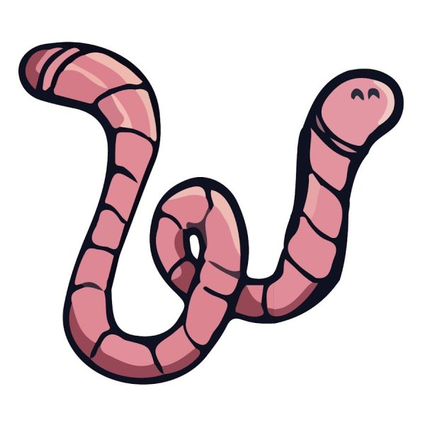 Червь без фона