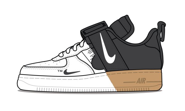 Nike Air Force 1 раскраска