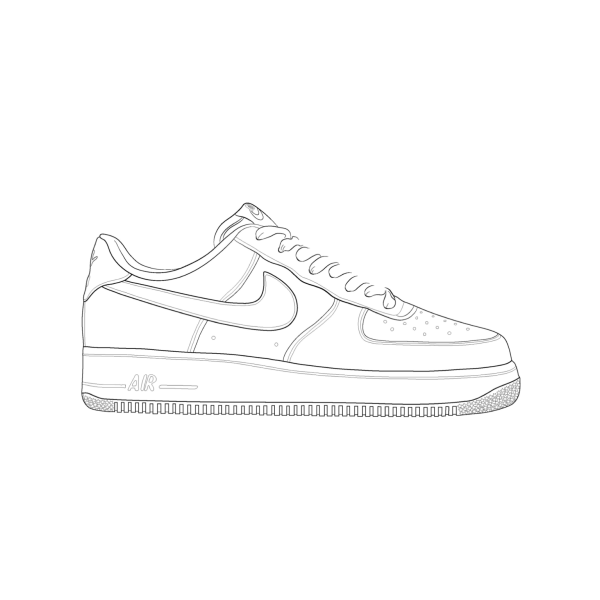 Nike Air Force 1 раскраска