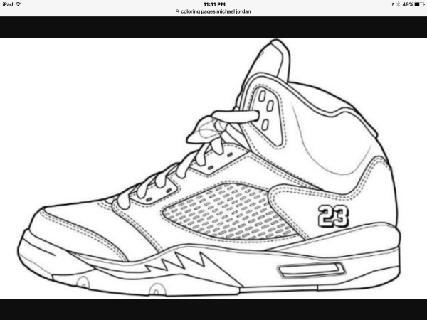 Раскраска Nike Air Jordan