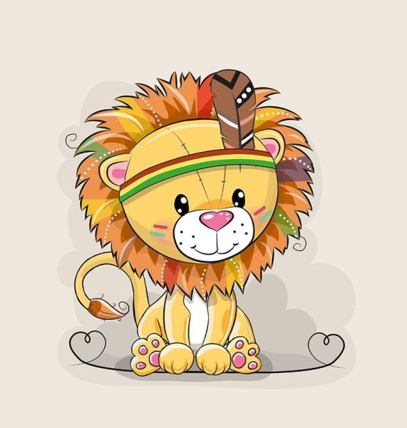 Милый Львенок рисунок