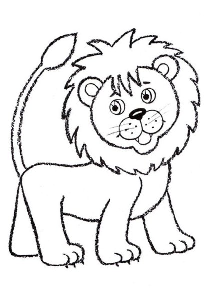 Раскраска «львёнок»