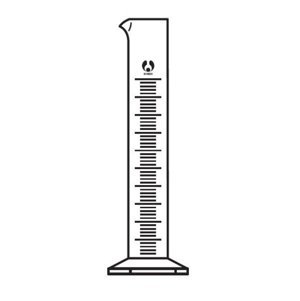 Рисунок мерного цилиндра на 100 мл
