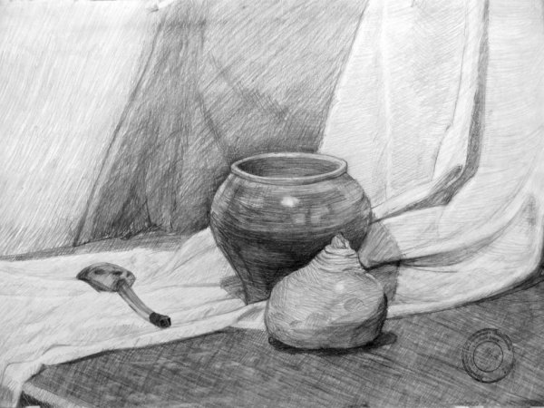 Натюрморт постановка карандашом