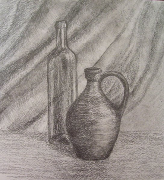 Натюрморт штриховка