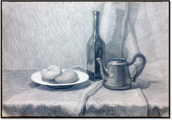 Тональный рисунок натюрморта