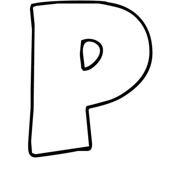 Буква р для раскрашивания