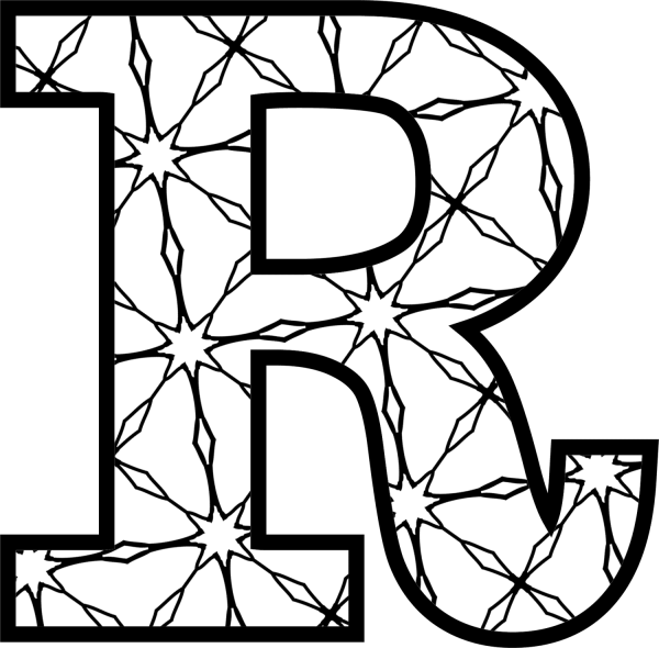 Трафарет буквы r