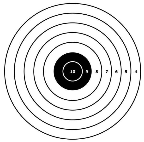 Мишень для стрельбы печать а4
