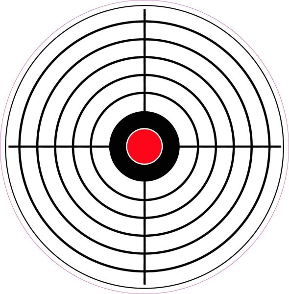 Мишень для воздушки 10 метров а4